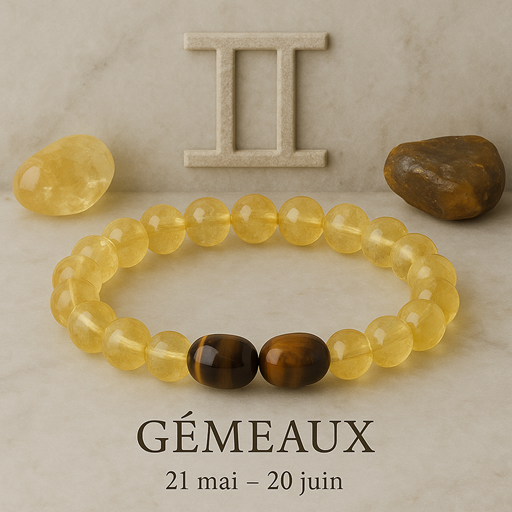 Nos bracelets pierres signe astrologique Gémeaux
