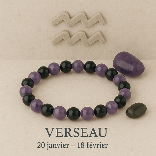 Nos bracelets pierres signe astrologique Verseau