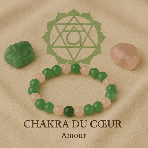 Bracelets pierres chakra du cœur - Anahata (4ème)