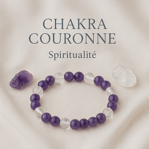 Bracelets pierres chakra coronal - Sahasrara (7ème)