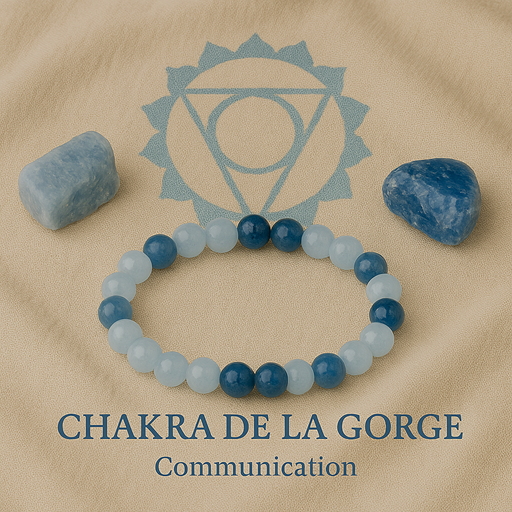 Bracelets pierres chakra de la gorge - Vishuddha (5ème)